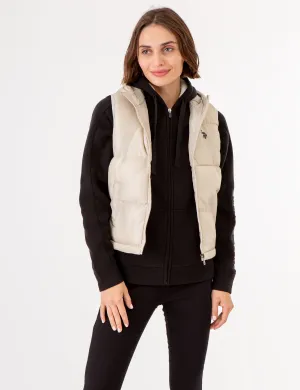HOODED CROPPED VEST