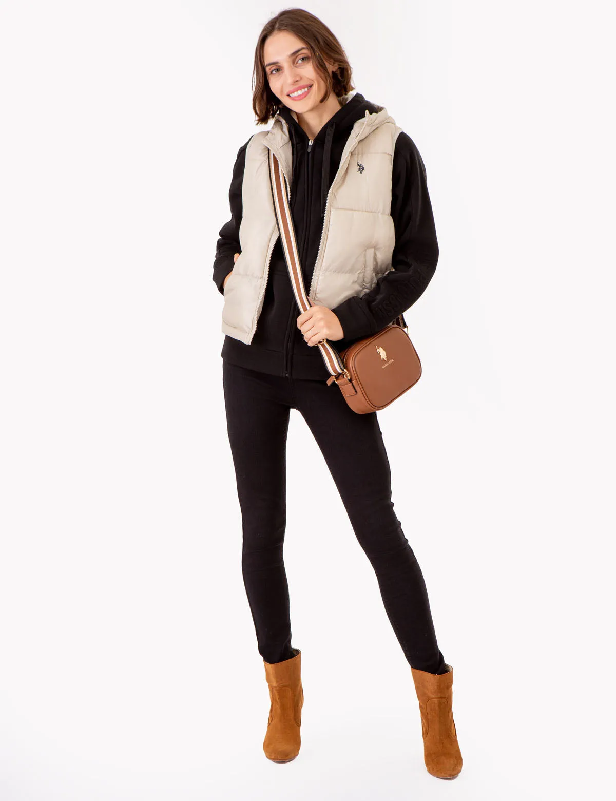 HOODED CROPPED VEST
