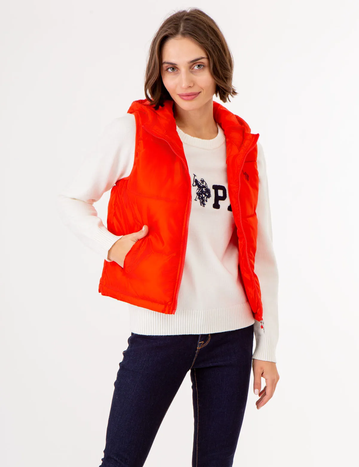 HOODED CROPPED VEST
