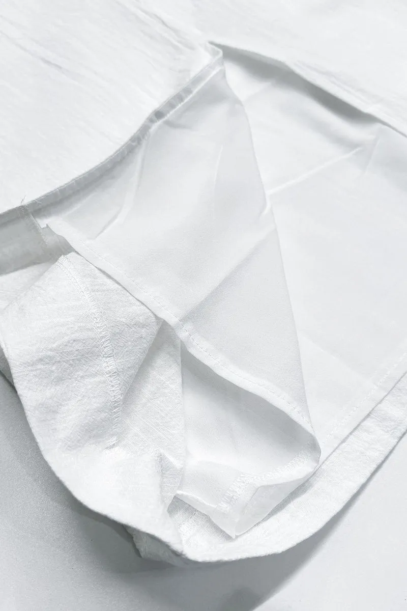 HTZ1106 Sleeveless Linen Button-Down Top