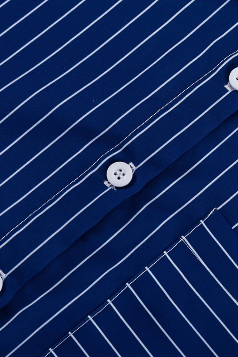HUS1094 Relaxed Pinstripe Pajama Set