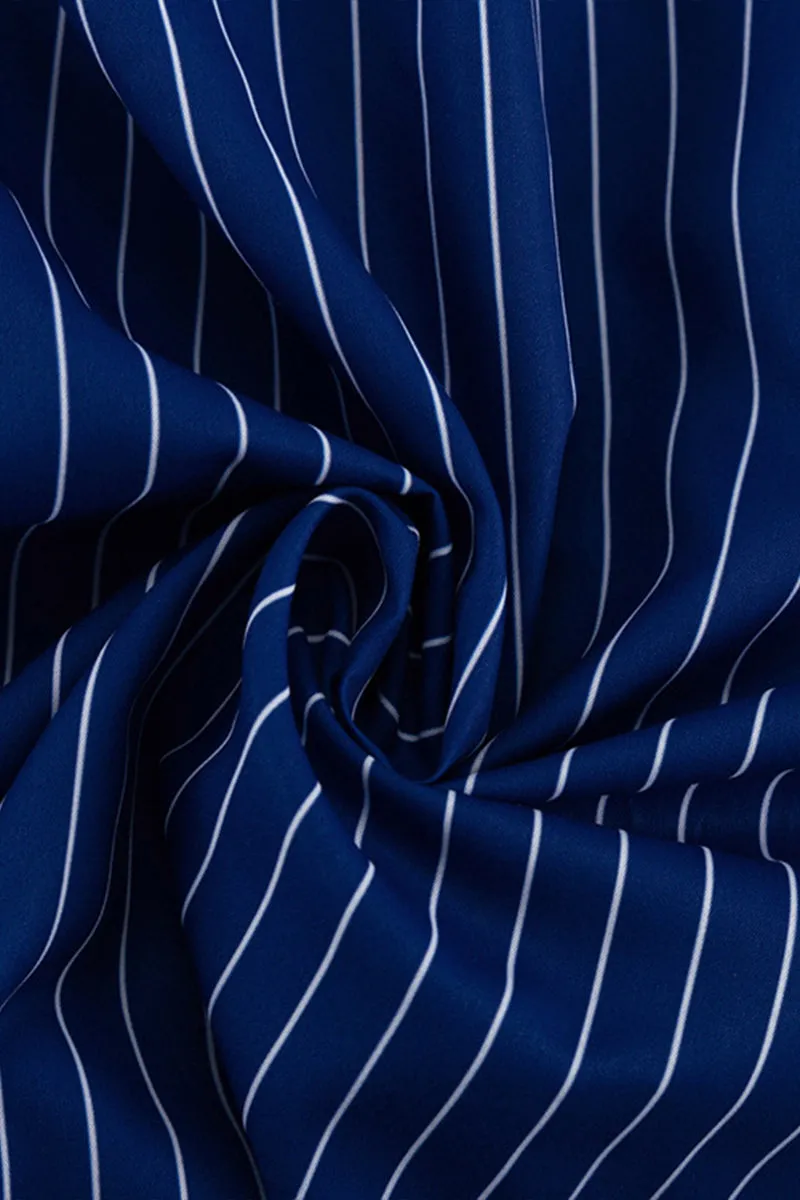 HUS1094 Relaxed Pinstripe Pajama Set