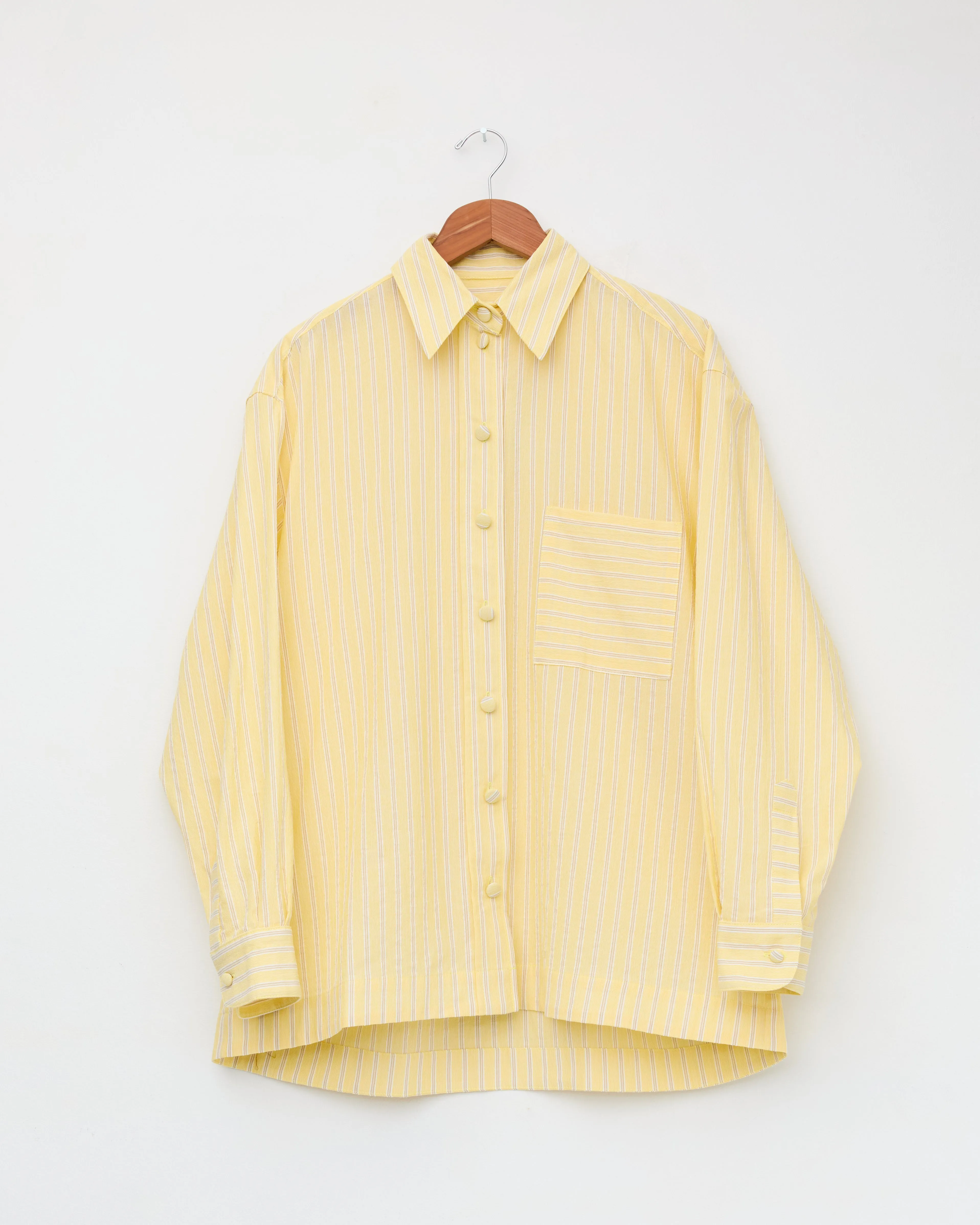 Japanese Mugwasher Stripe June Shirt, Buttercup
