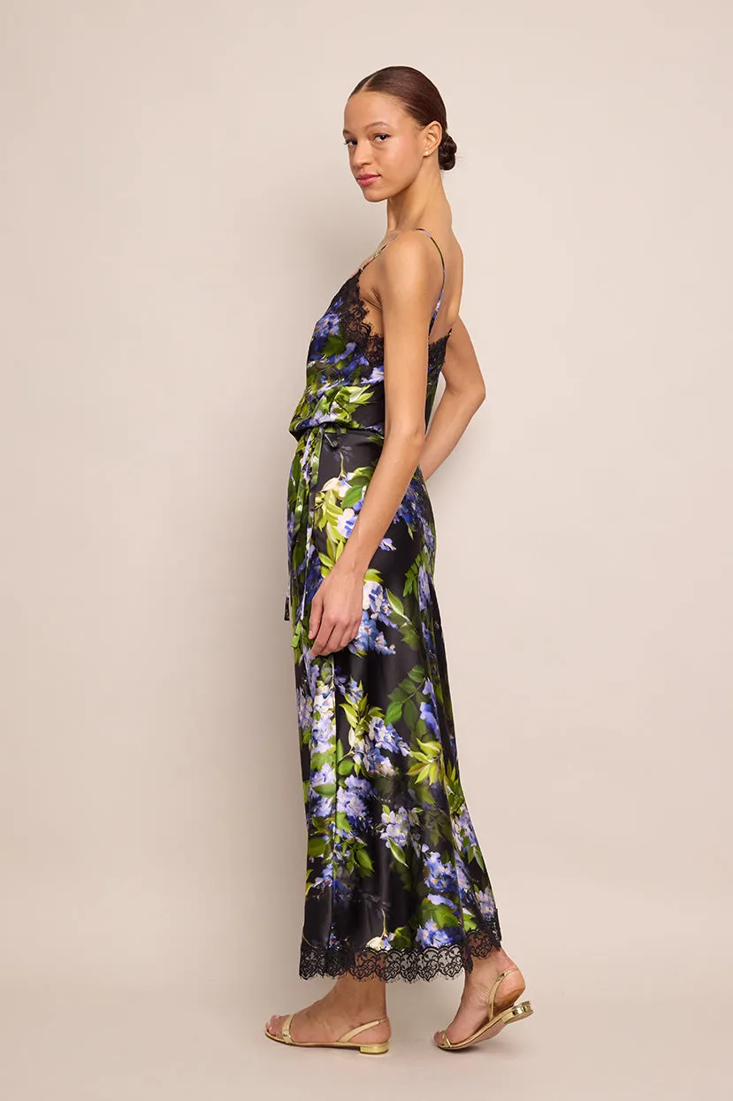 Kaia Slip Skirt - Wisteria Black