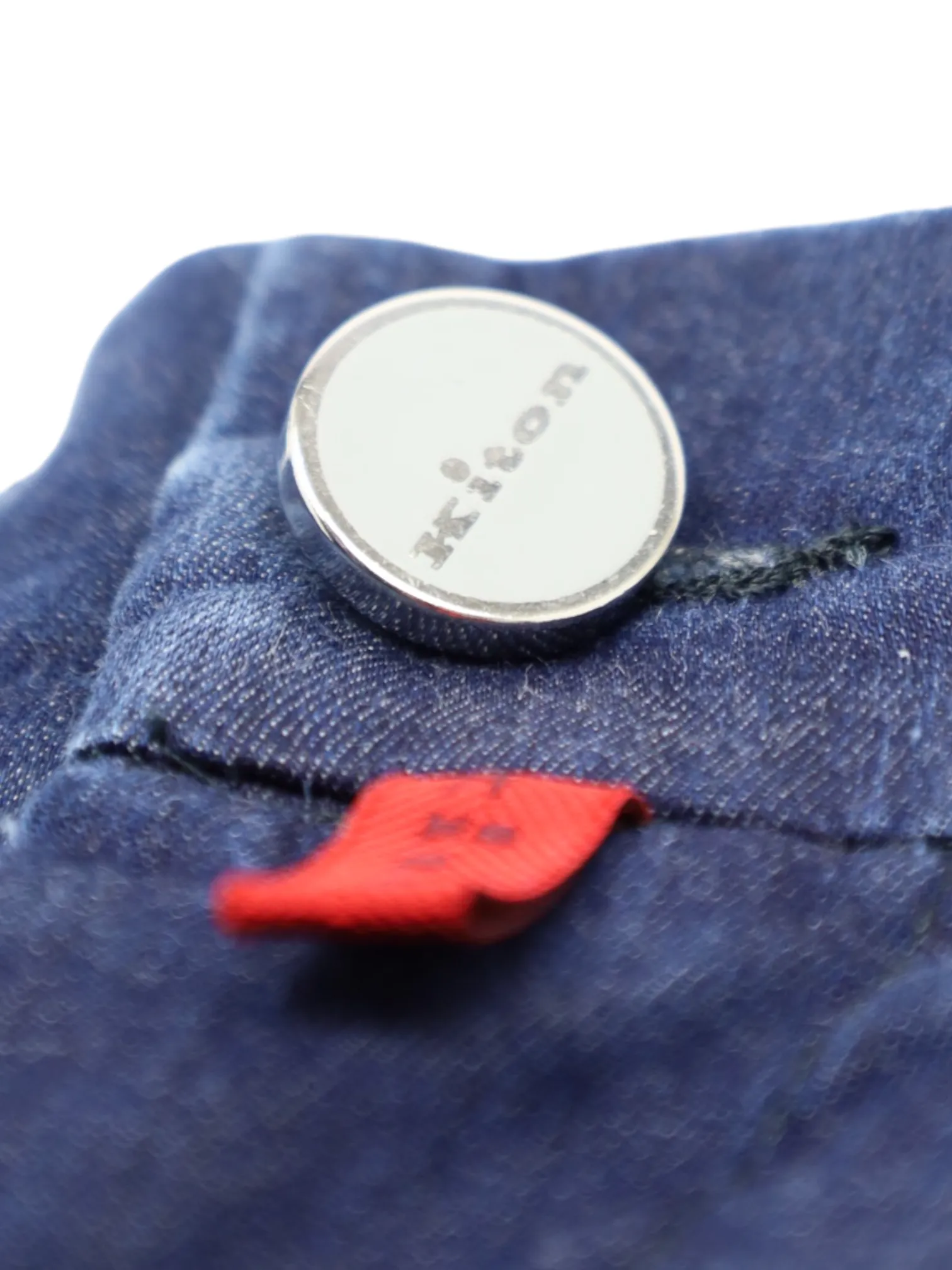 Kiton Blue Denim Drawstring Trousers