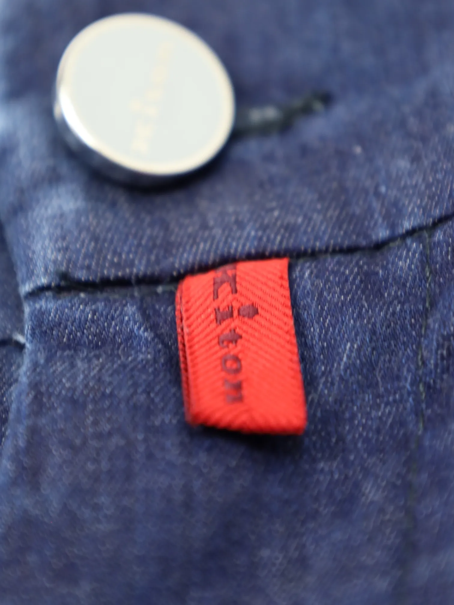 Kiton Blue Denim Drawstring Trousers