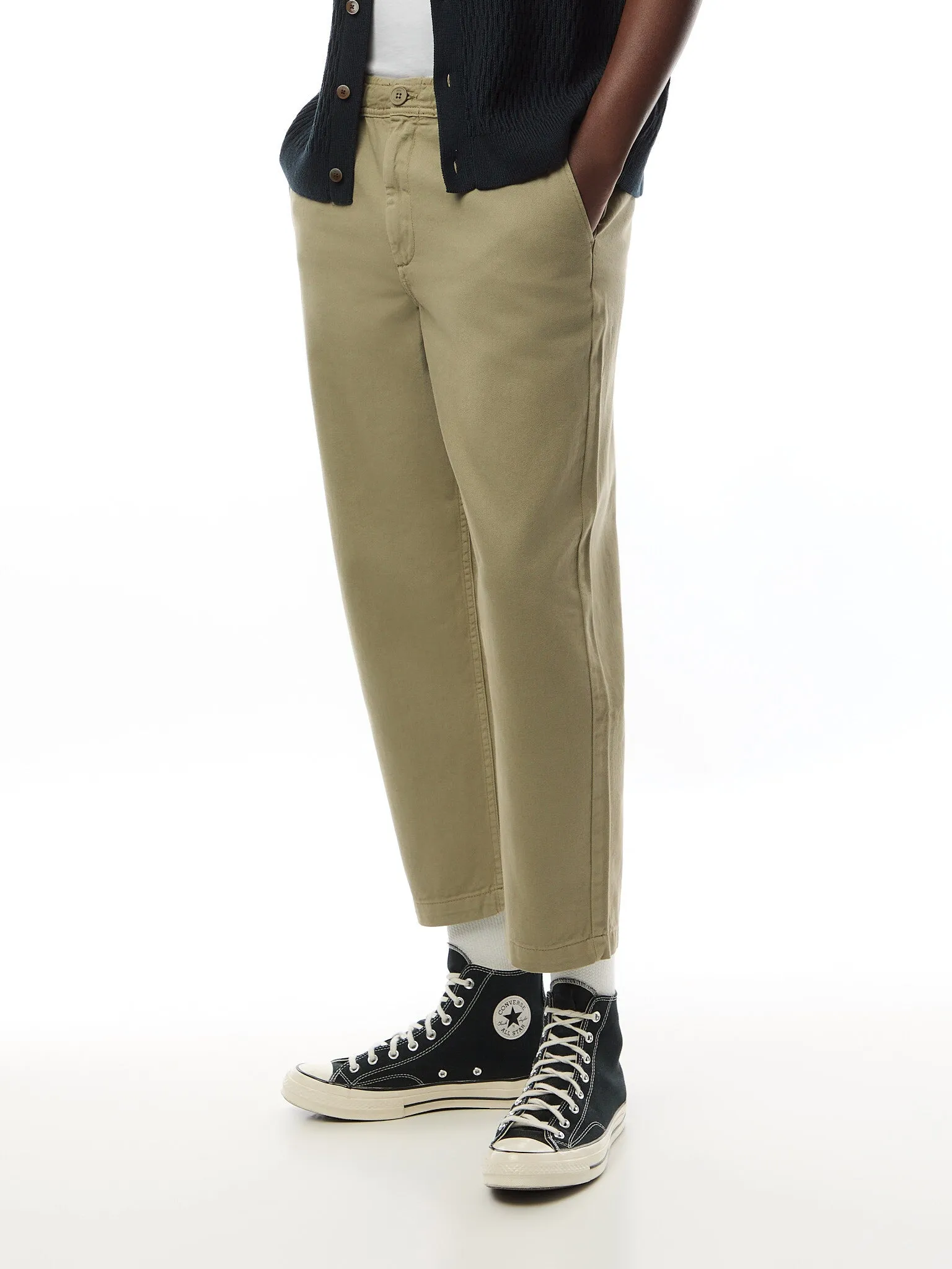 Kurt Trouser Organic Cttn Twill Light Khaki