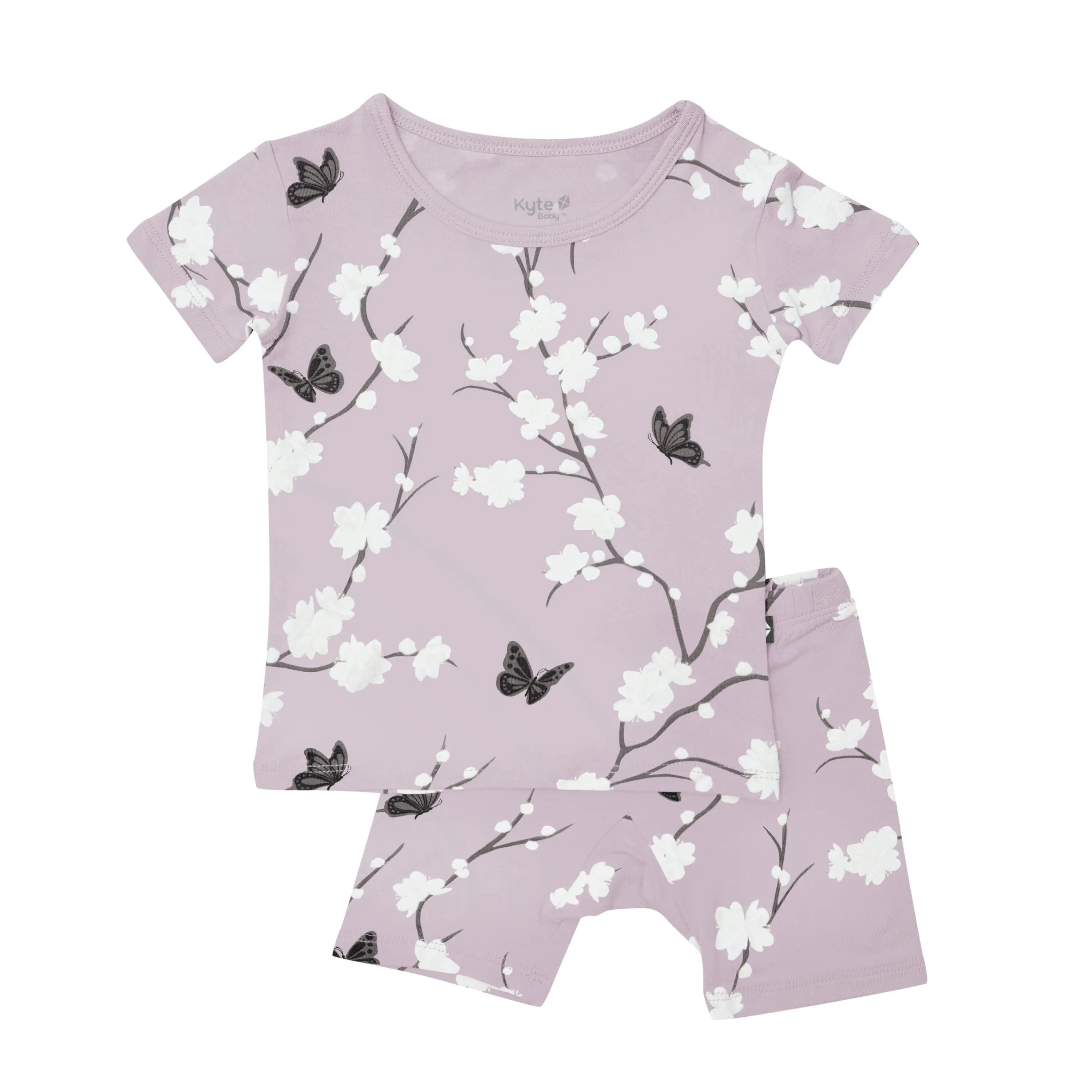 Kyte Baby Short Sleeve Toddler Pajama Set - Cherry Blossom