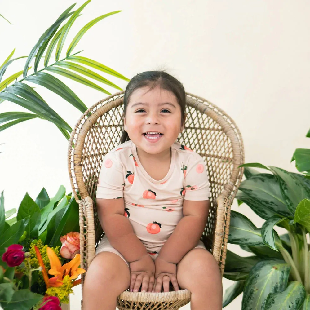 Kyte Baby Short Sleeve Toddler Pajama Set - Peach