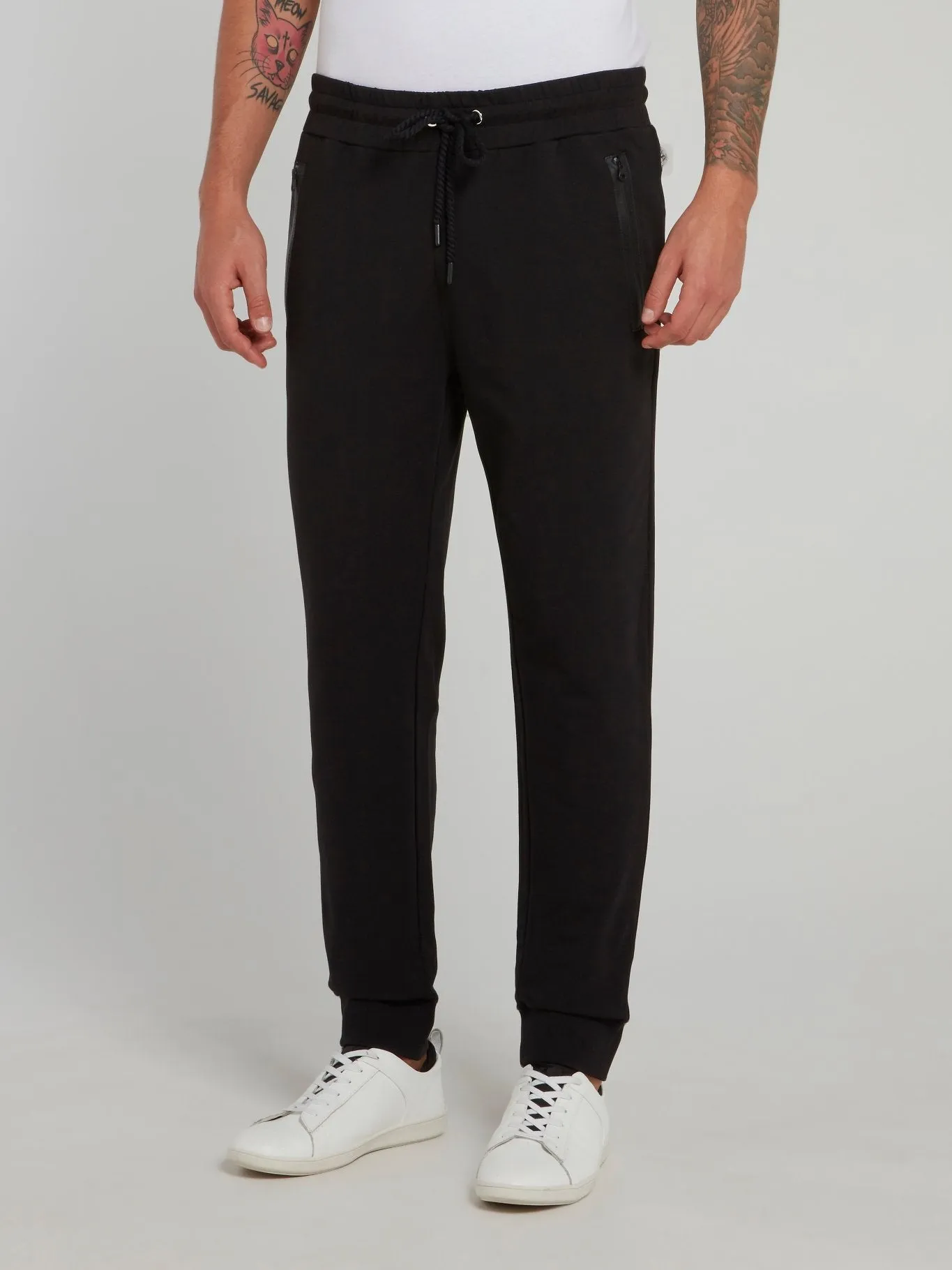 Laver Black Drawstring Jogging Trousers