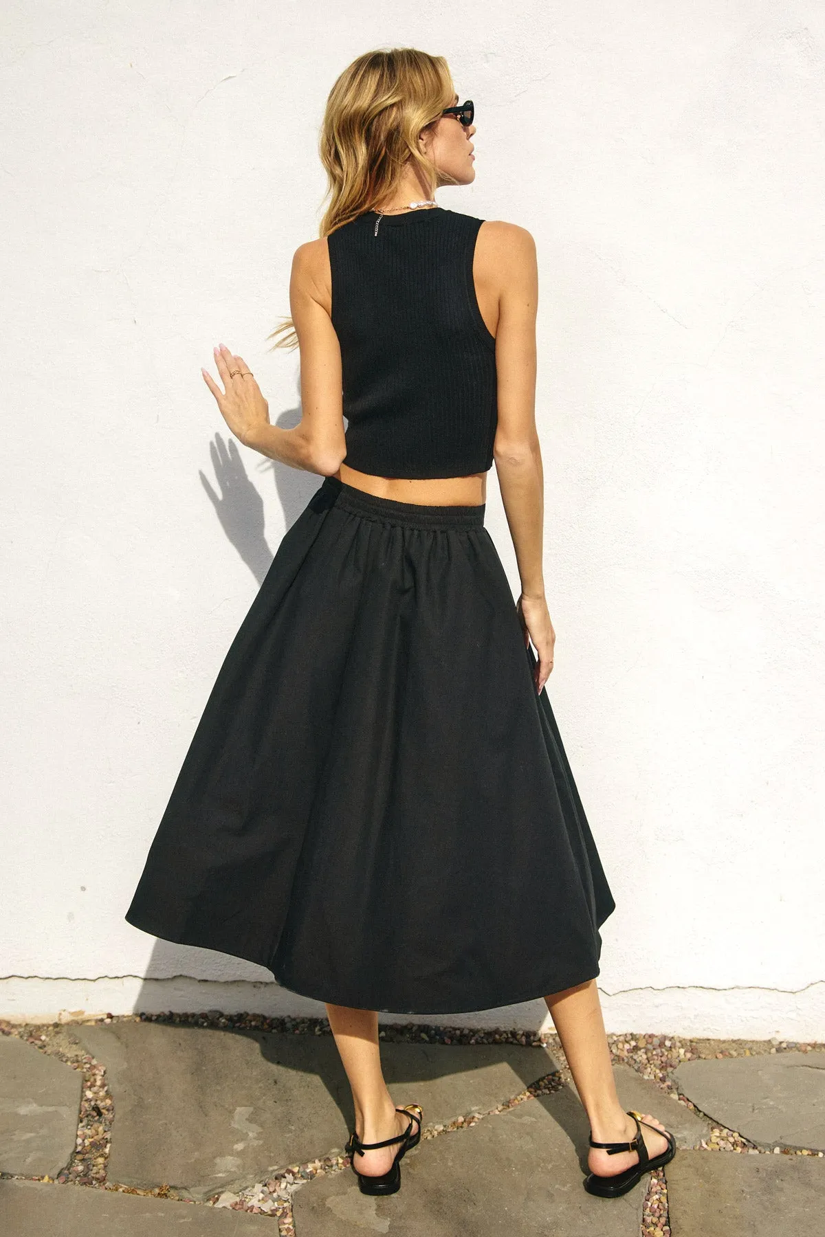 Lea Circular Midi A-Line Skirt