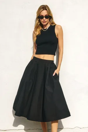 Lea Circular Midi A-Line Skirt