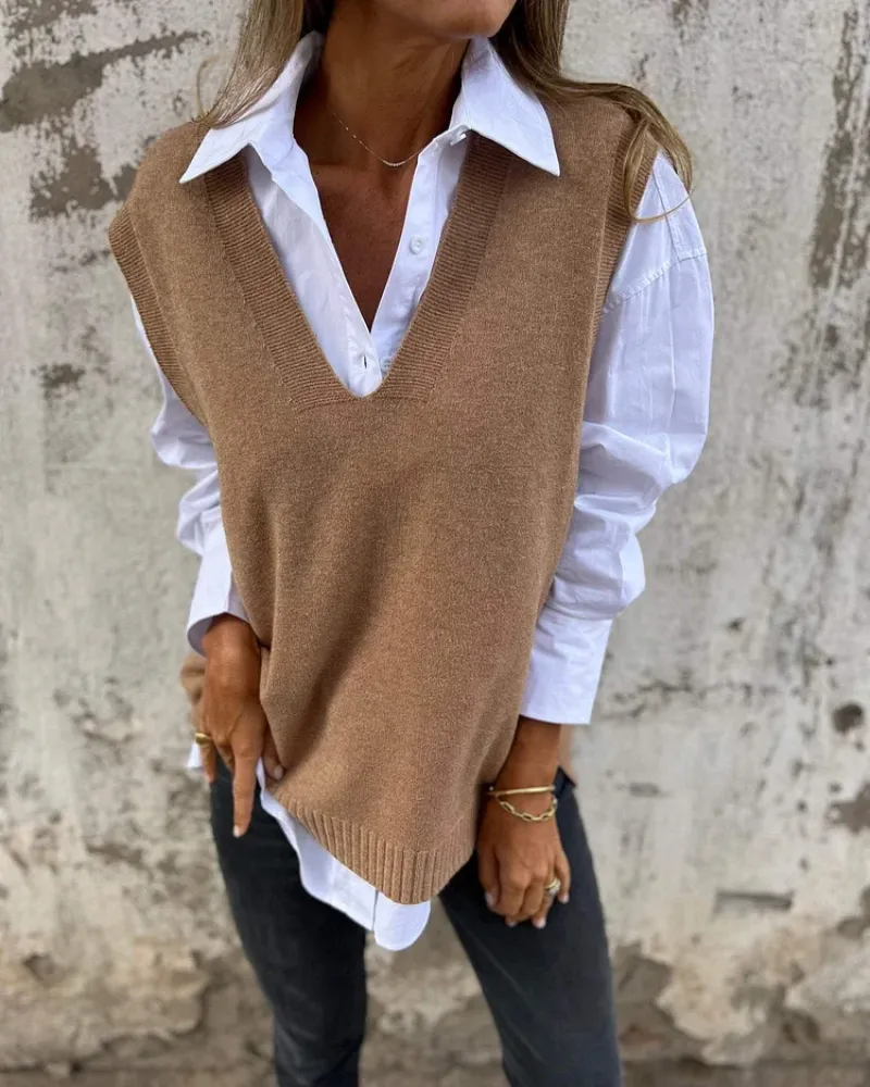 Leah | Knit Sweater Vest