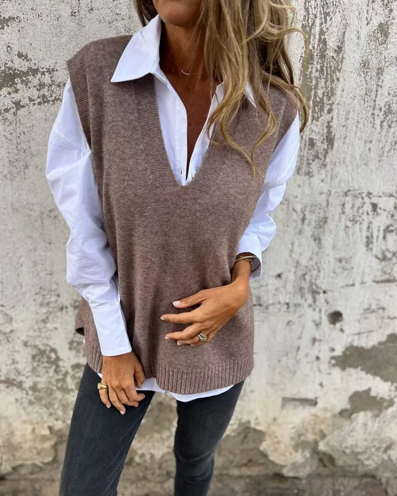 Leah | Knit Sweater Vest