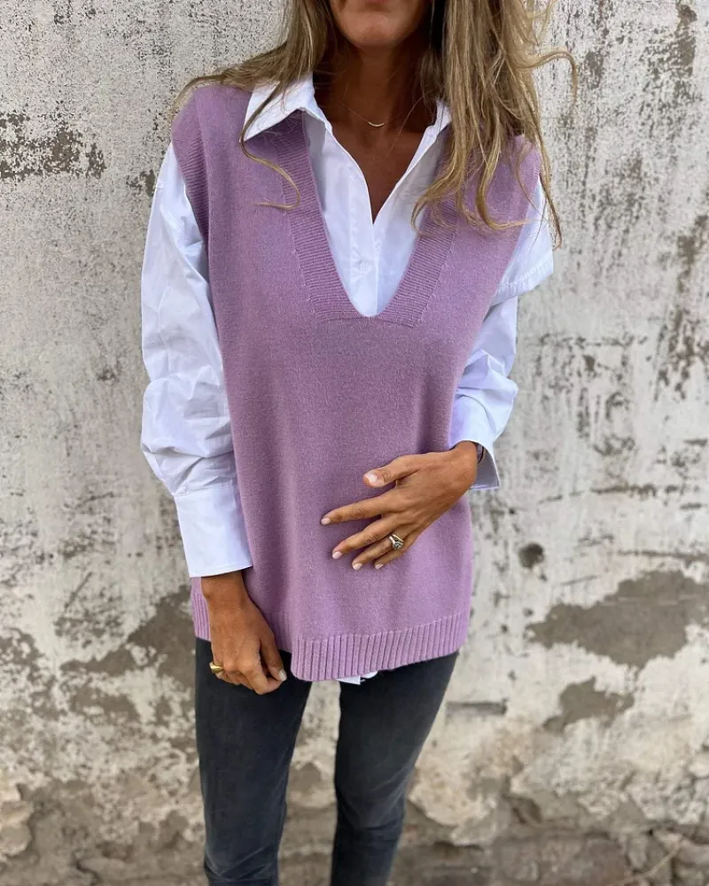 Leah | Knit Sweater Vest