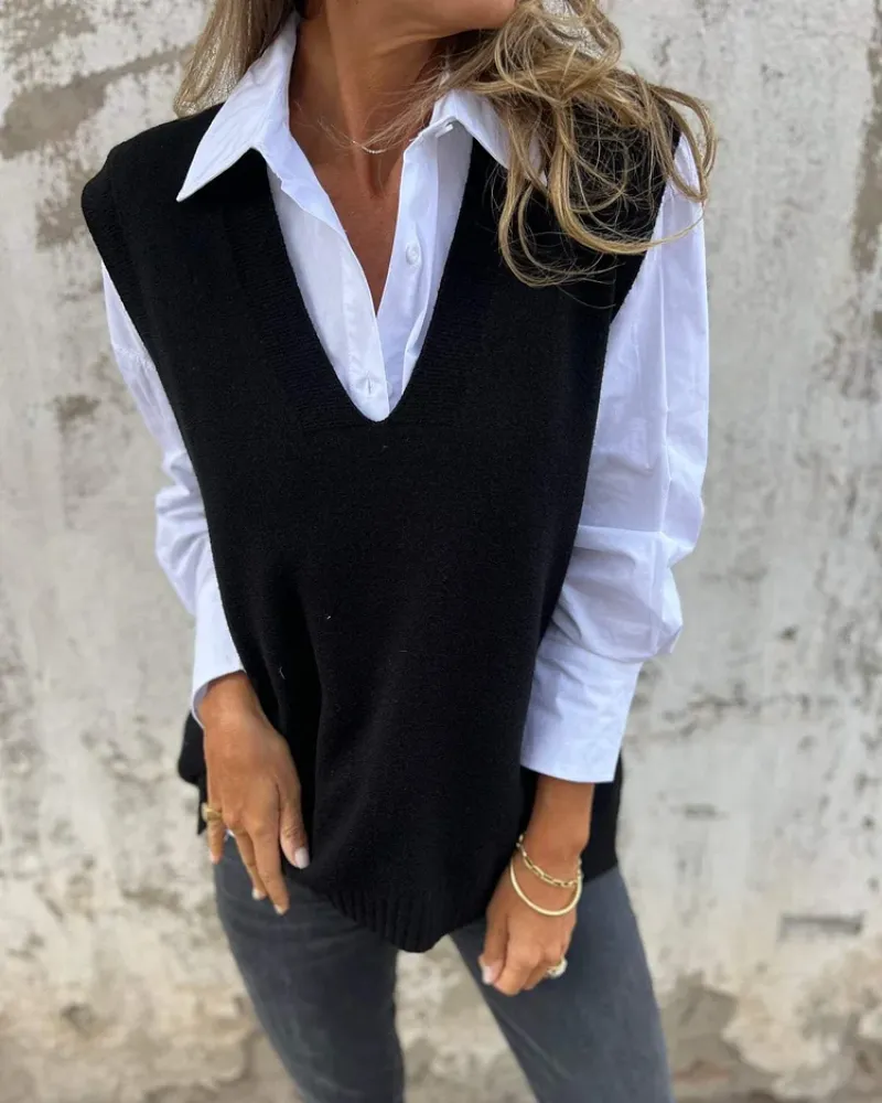 Leah | Knit Sweater Vest