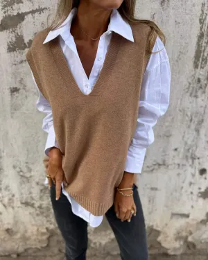 Leah | Knit Sweater Vest