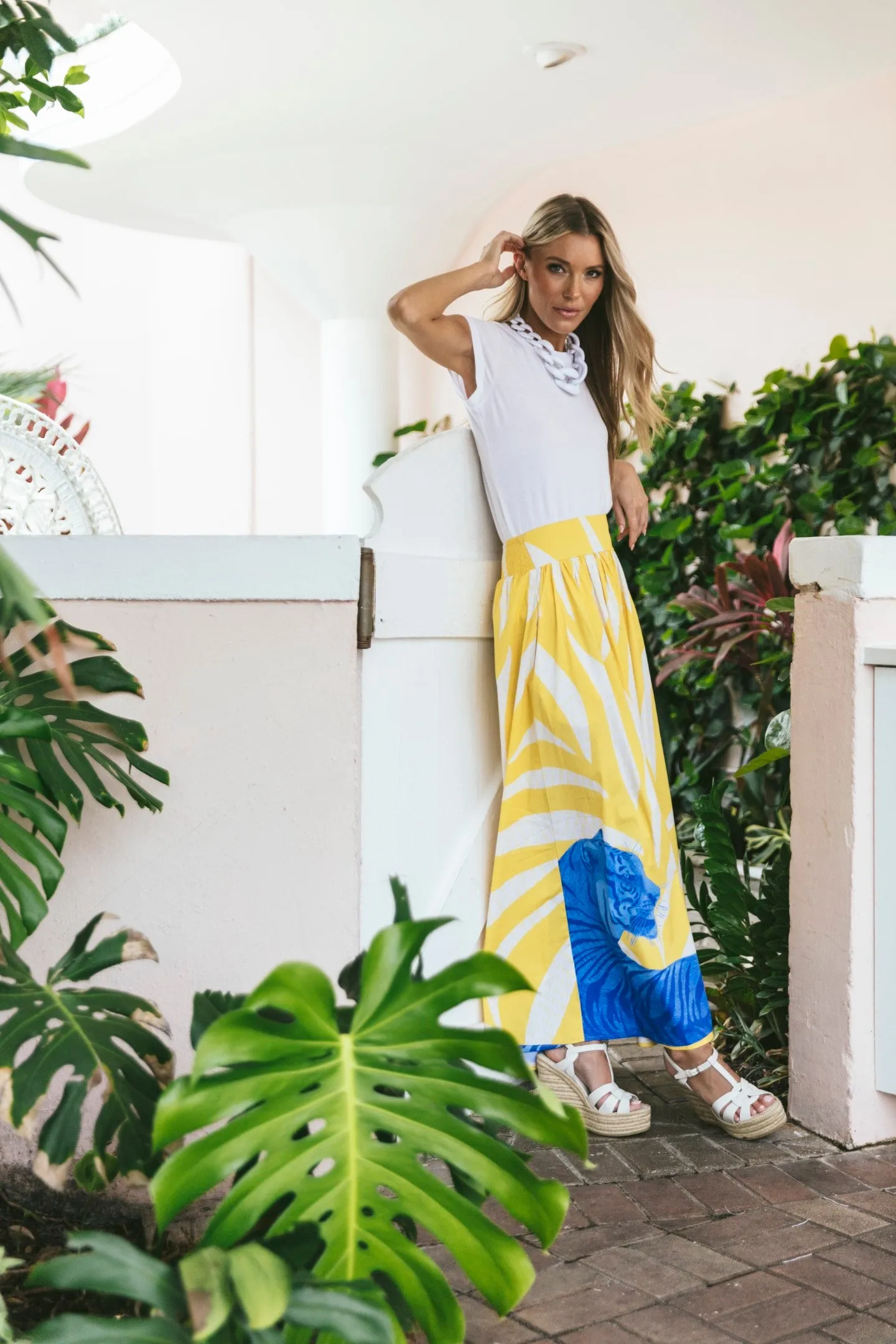Lillian Skirt in Limoncello Tigress