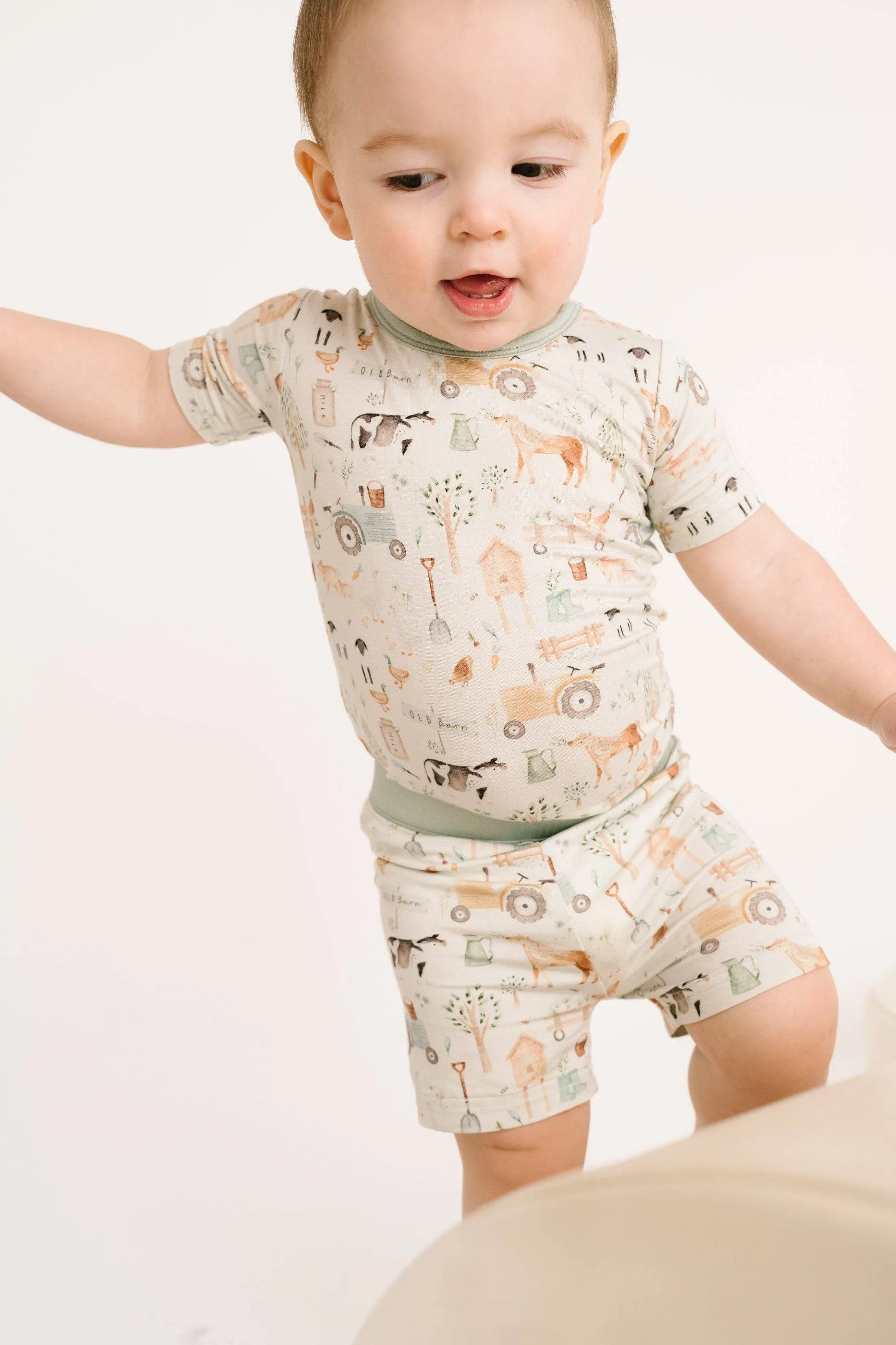 Little Farm Bamboo Shorts Set