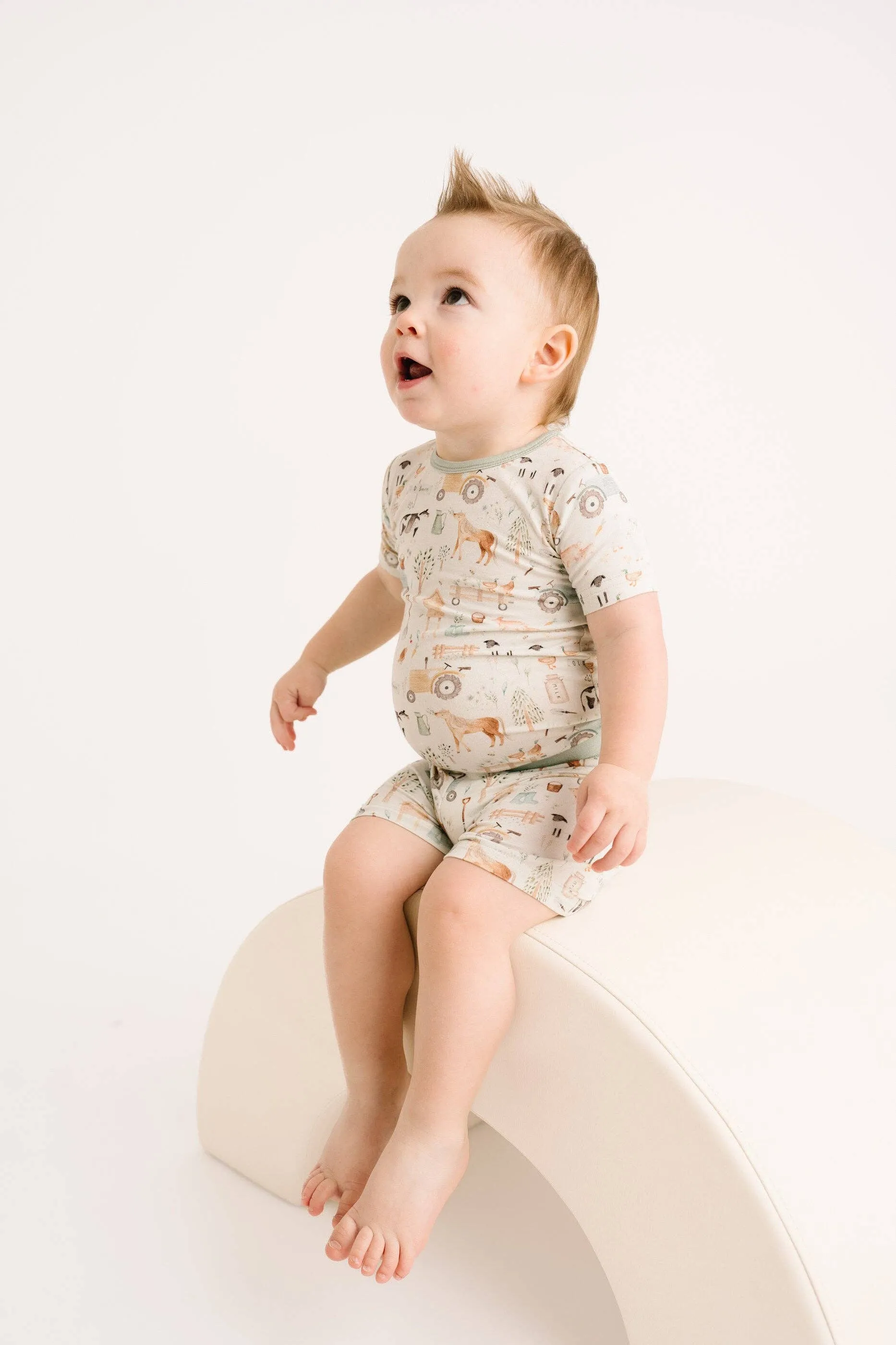 Little Farm Bamboo Shorts Set