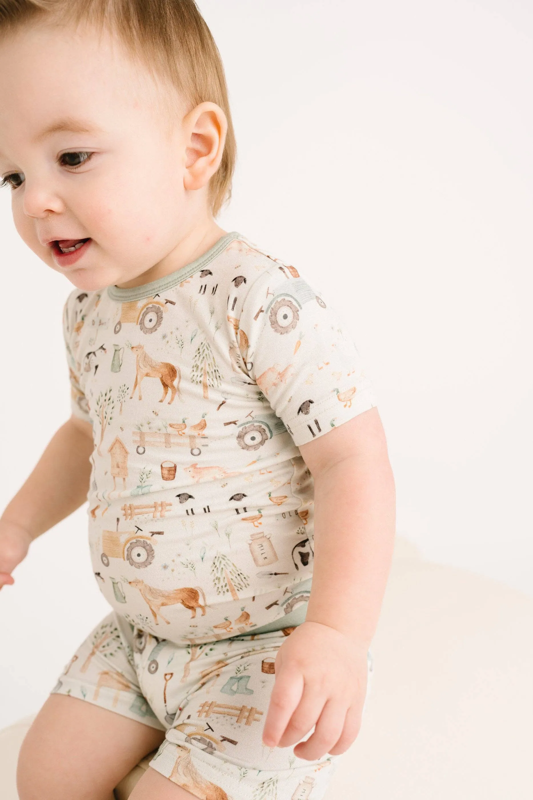 Little Farm Bamboo Shorts Set