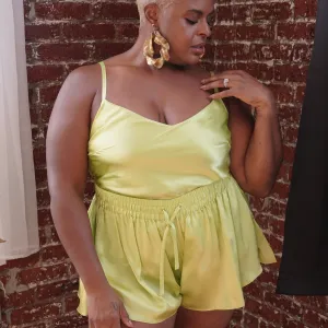 LOLA SILK SHORT IN CITRON