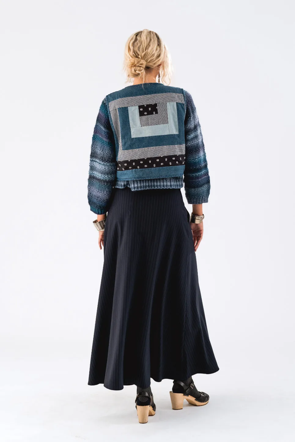 LOLLYS LAUNDRY Ilsa Vest | Blue Patchwork