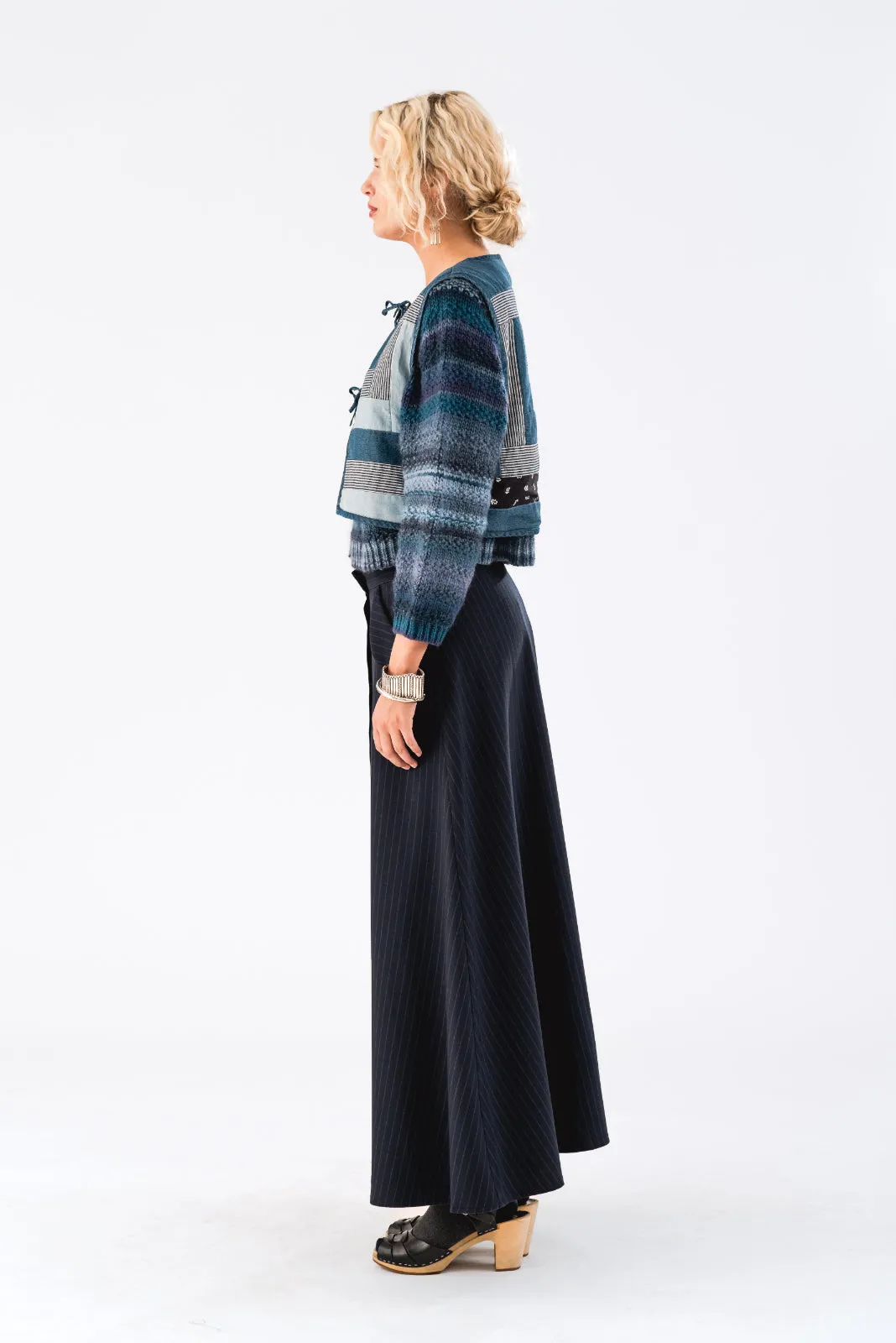 LOLLYS LAUNDRY Ilsa Vest | Blue Patchwork