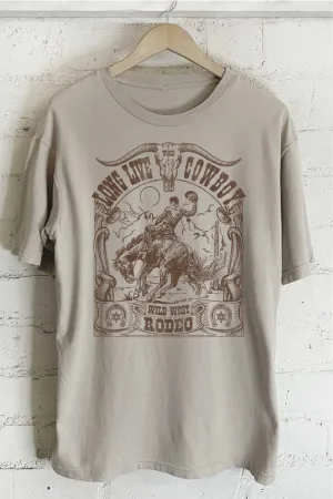 Long Live the Cowboy Wild Wes Oversize Graphic Tshirts