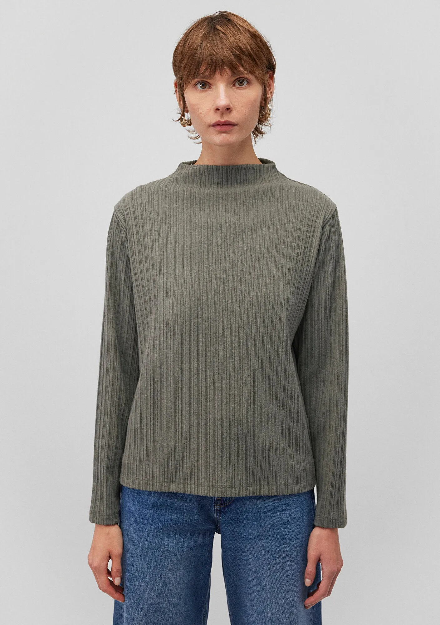 Long Sleeve Green Striped T-Shirt