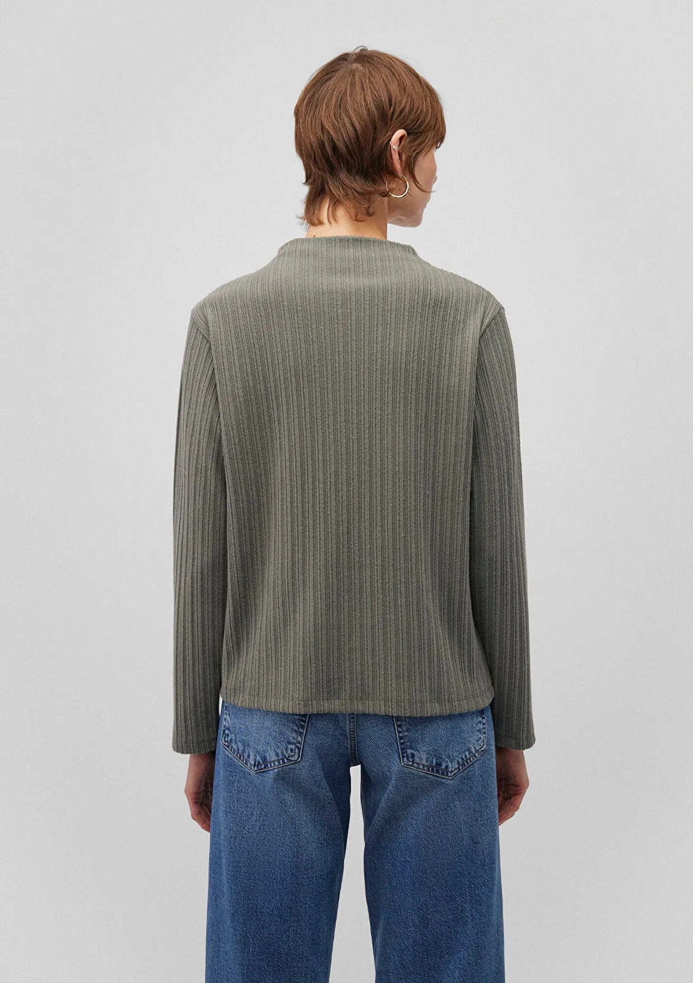 Long Sleeve Green Striped T-Shirt