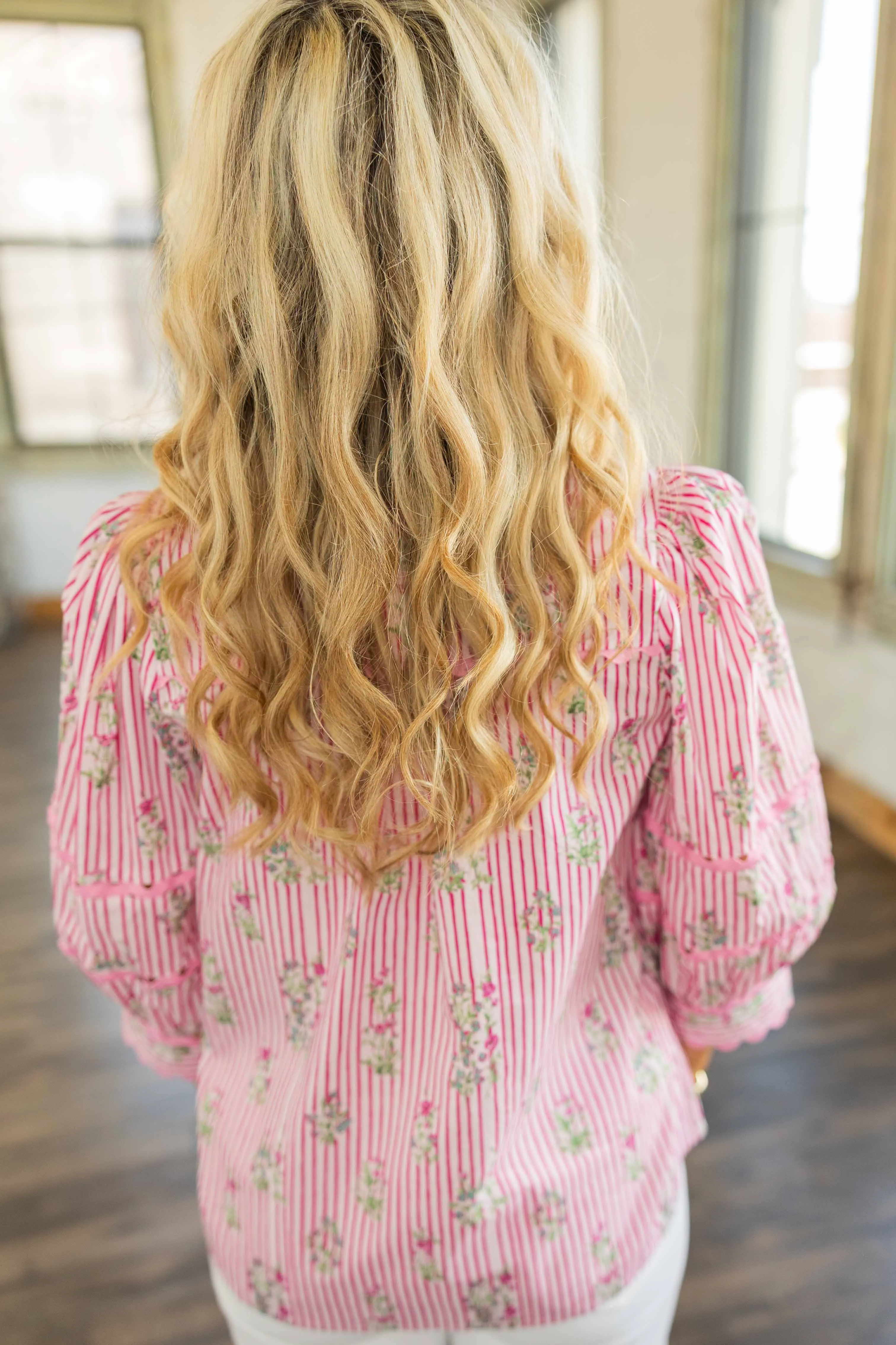 MADDISON 3/4 SLEEVE BUTTON DOWN BLOUSE