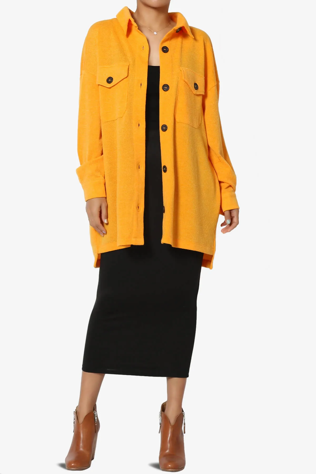 Matryx Jacquard Oversized Shirts Shacket