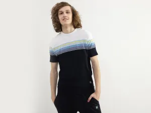 Men Striped Round Neck T-shirt