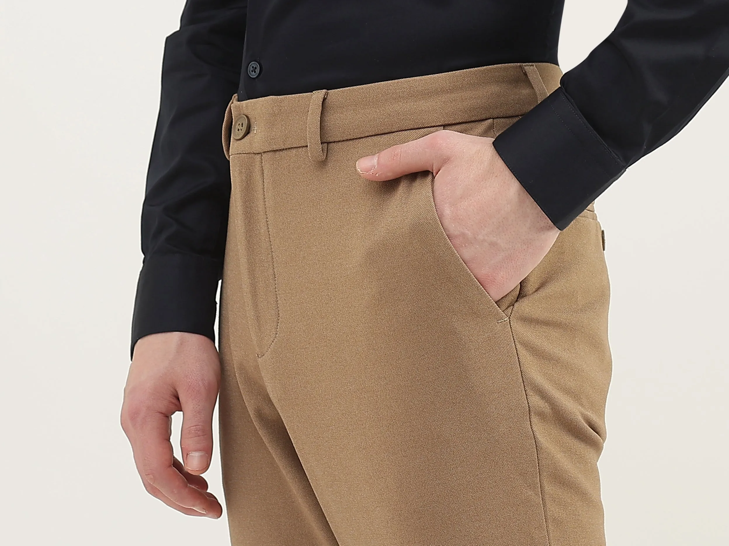 Men Textured Slim Fit Trousers