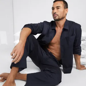 Men's Airy Cotton Long Sleeve Pant Set