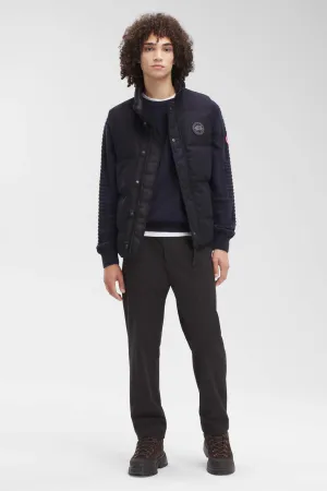 Mens Garson Vest Wool Navy Melange-4151M1