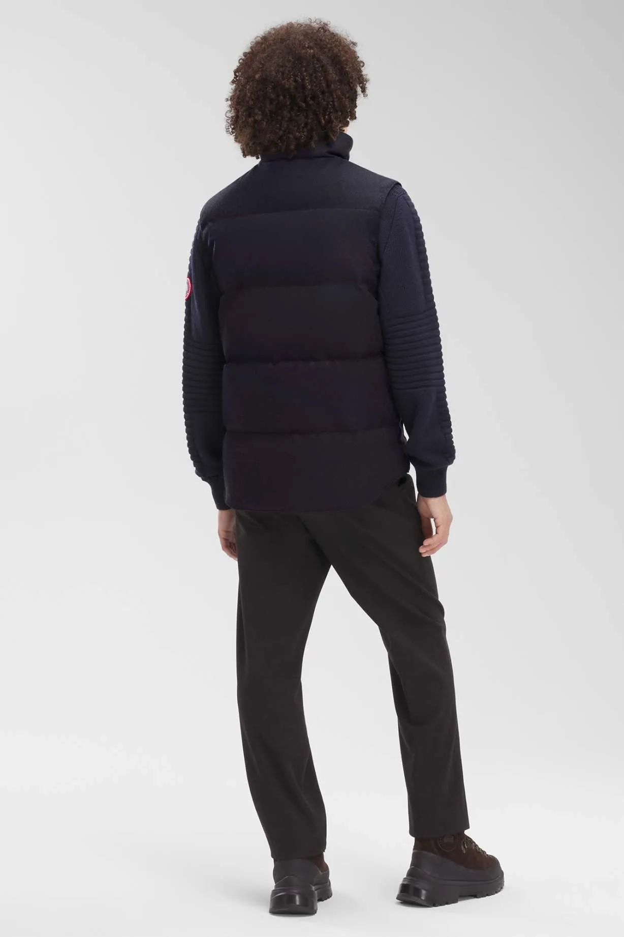 Mens Garson Vest Wool Navy Melange-4151M1