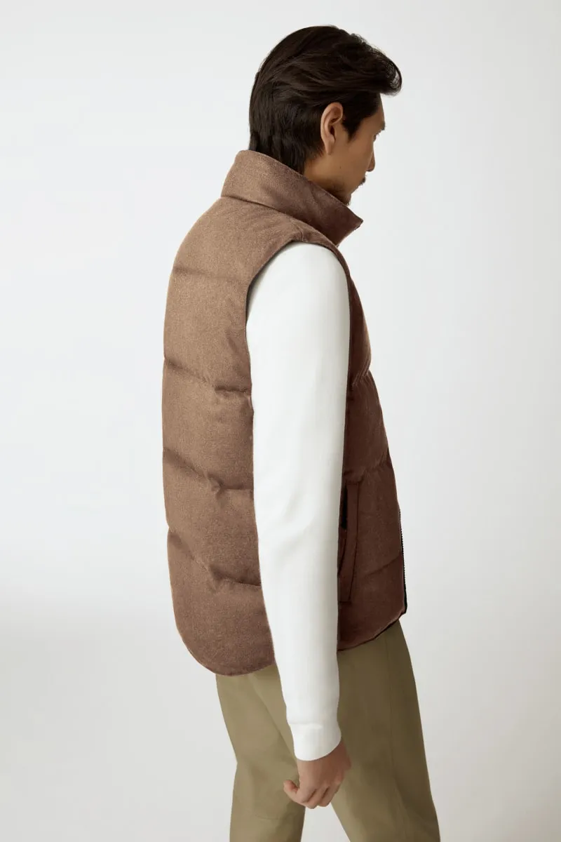 Mens Garson Vest Wool Quicksand Melange-4151M1