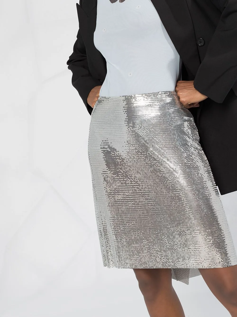 Mesh midi skirt