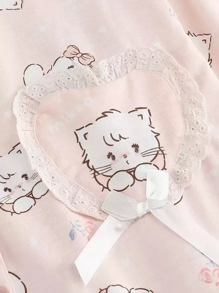 Mikko Sweet Dreams Pink Pajamas Set