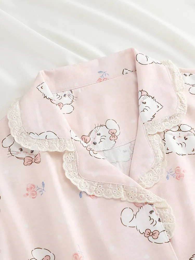 Mikko Sweet Dreams Pink Pajamas Set