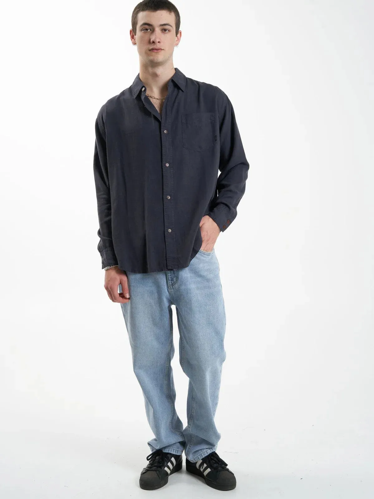 Minimal L/S  Shirt Slate