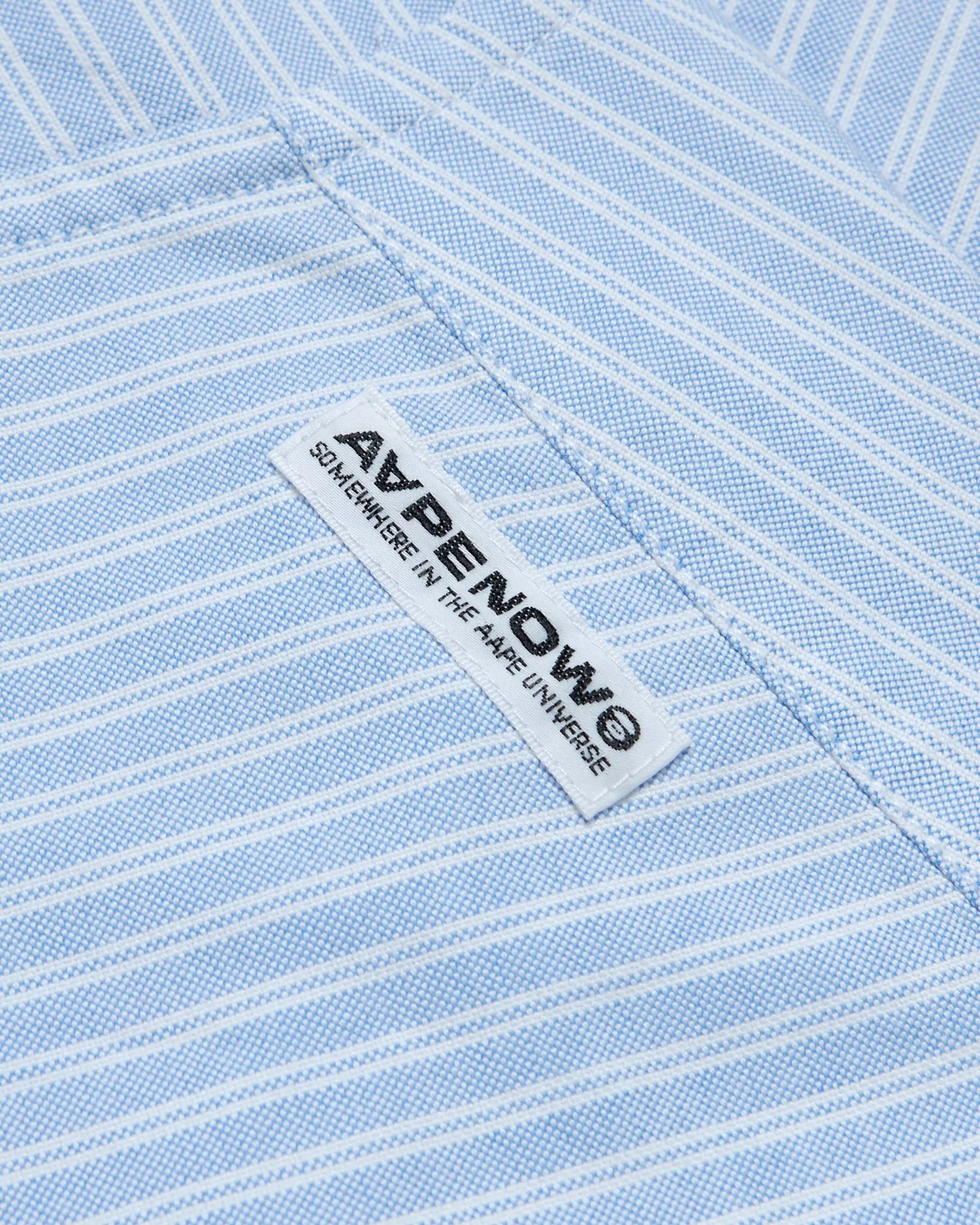 Moonface patch striped shirt