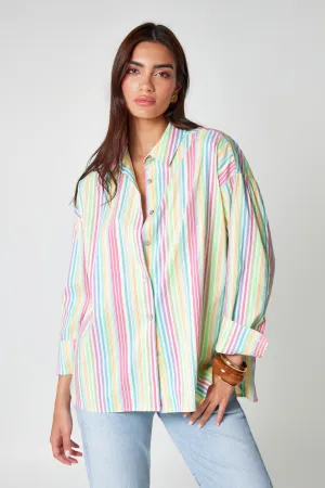 Multi Oversized Striped Shirt