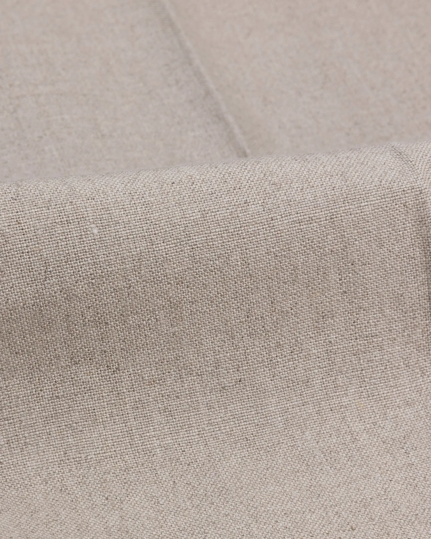 Natural Single Pleat Linen Trousers