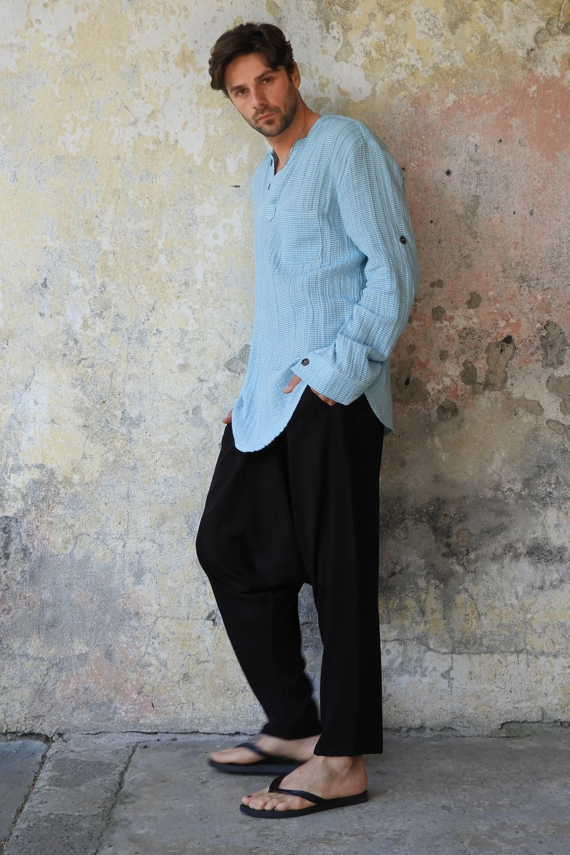 OCEAN Men's Gauze Organic Cotton Shirt