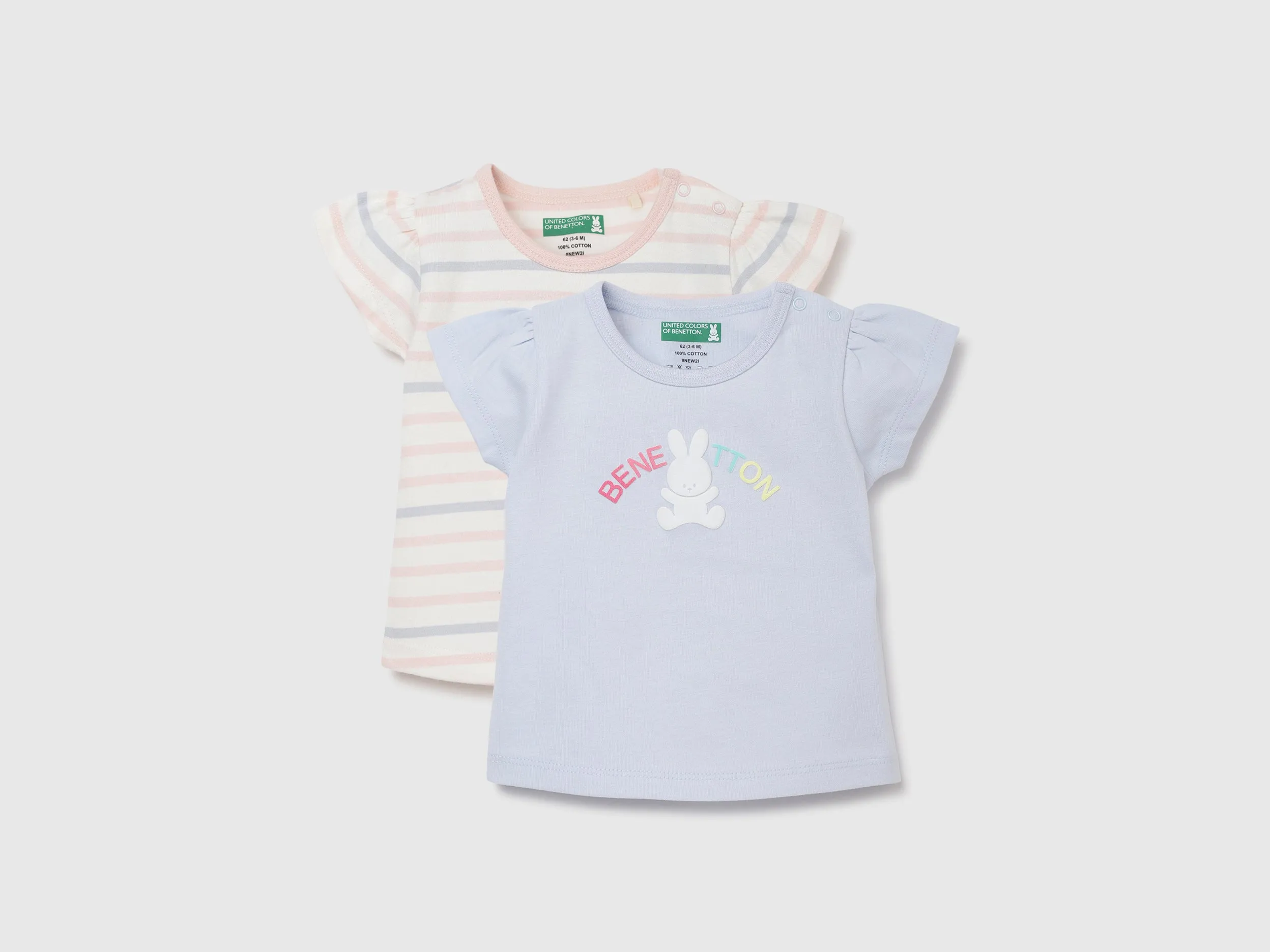 Pack of 2 Regular Fit Round Neck Printed Baby T-Shirts