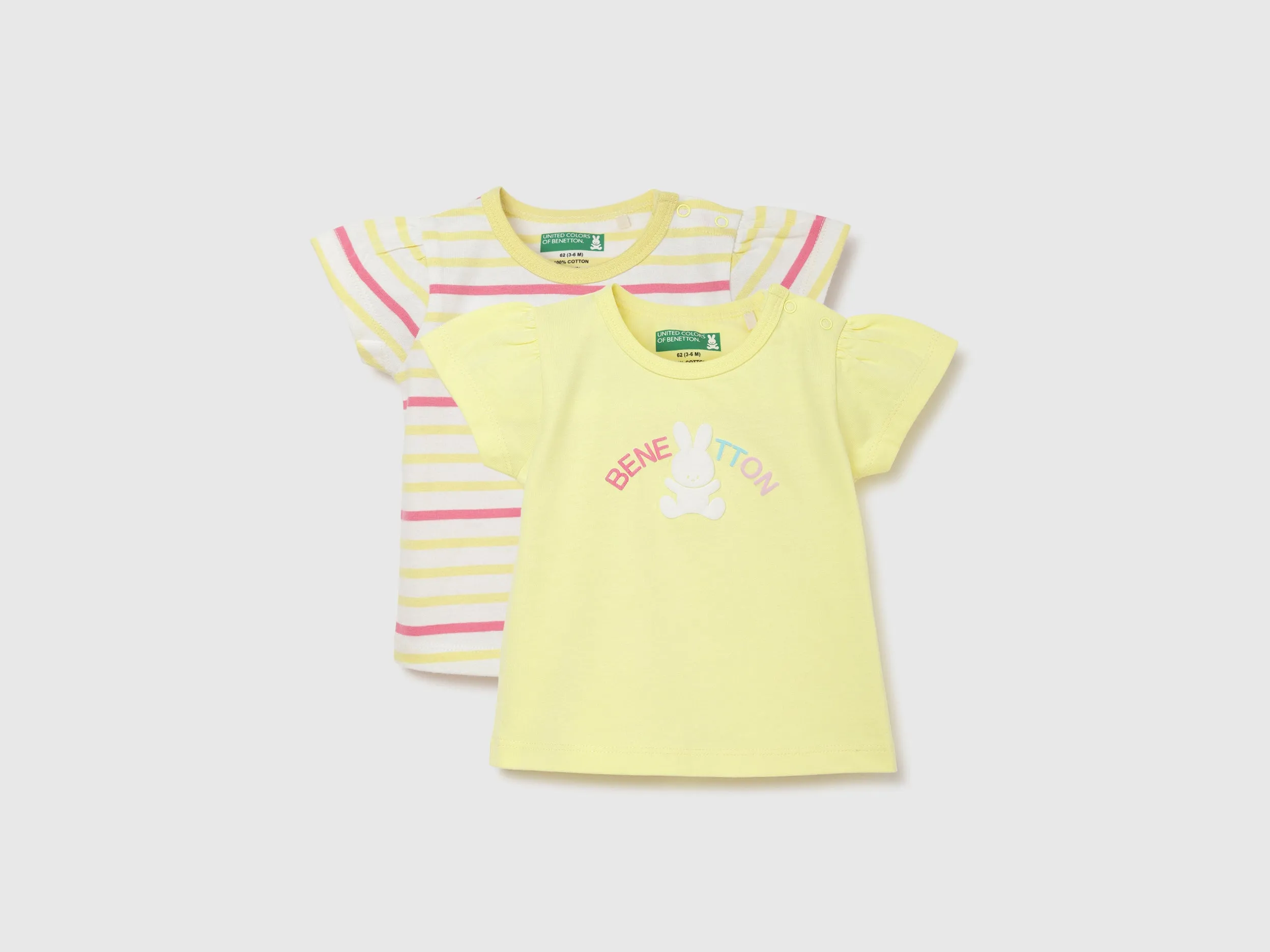 Pack of 2 Regular Fit Round Neck Printed Baby T-Shirts
