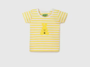 Pack of 2 Regular Fit Round Neck Striped and Printed Baby T-Shirts